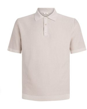Agnona Cotton-Silk Polo Shirt - White