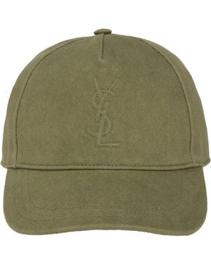Saint Laurent Cassandre Logo Cap - Green