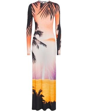 Rabanne Rhinestone Thunderstrom Maxi Dress - Multicolour