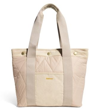 Barbour Quilted Healy Tote Bag - Natural