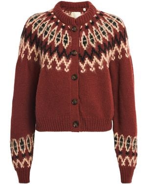 Doen Wool-Blend Clarke Cardigan - Red