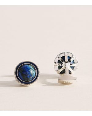 Tateossian Palladium-Plated And Azurite Rotate Cufflinks - Blue