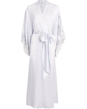 Carine Gilson Long Silk Cérès Robe - White