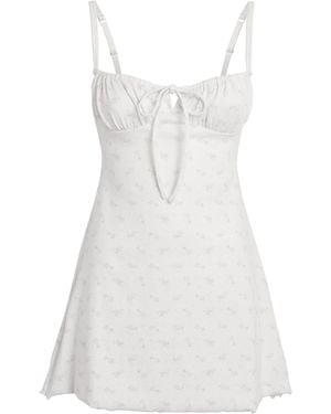 Skims Pointelle Mini Dress - White