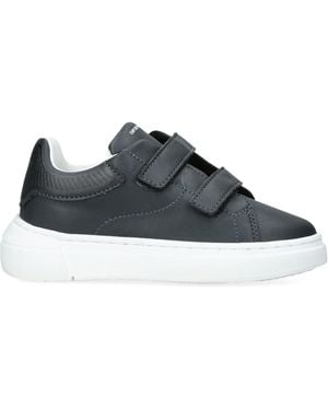 Giorgio Armani Leather Velcro Trainers - Blue