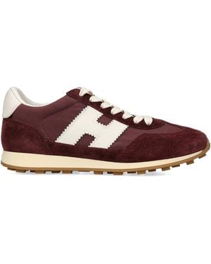Hogan Suede-Mesh Athletic Sneakers - Brown
