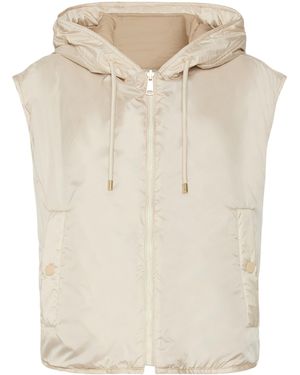 Weekend by Maxmara Reversible Hooded Puffer Gilet - Natural