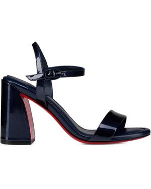 Christian Louboutin Miss Jane Patent Leather Heeled Sandals 85 - Blue