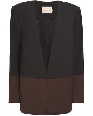 Camilla & Marc Oversized Two-Tone Vault Blazer - Black