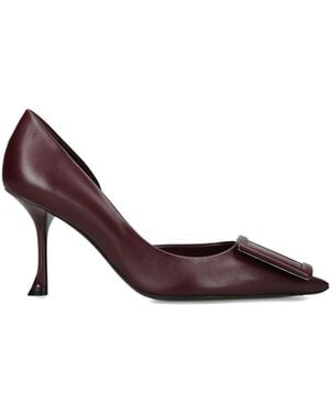 Roger Vivier Leather D'Orsay Pumps 85 - Purple