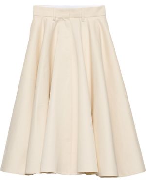 Prada Chino Midi Skirt - Natural