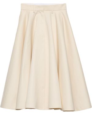 Prada Chino Midi Skirt - Natural