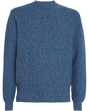 Woolrich Cotton-Blend Crew-Neck Sweater - Blue