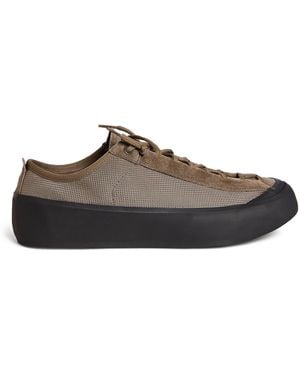 Stone Island Mesh-Suede Trainers - Brown