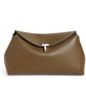 TOTEME Mini Leather T-Lock Top-Handle Bag - Brown