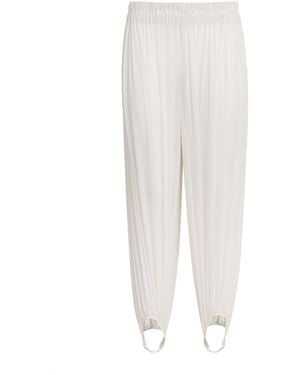Alaïa Silk-Blend Pleated Tension Trousers - White