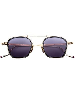 Jacques Marie Mage Titanium Baudelaire Round Sunglasses - Purple