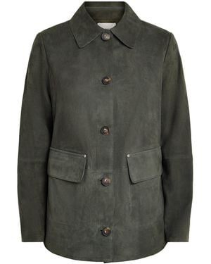 Vince Suede Barn Jacket - Green