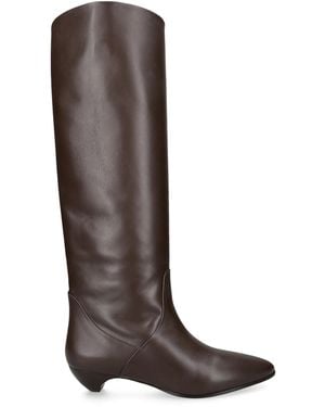 Le Monde Beryl Leather Allegra Knee-High Boots 45 - Brown