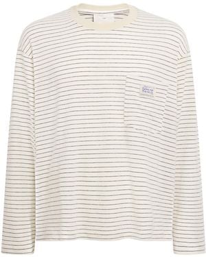 Song For The Mute Stripe Long-Sleeve T-Shirt - White