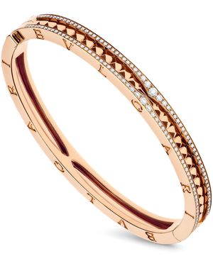 BVLGARI And Diamond B.Zero1 Rock Bracelet - Metallic
