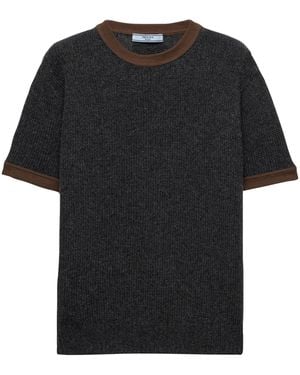 Prada Cashmere Crew Neck Jumper - Black