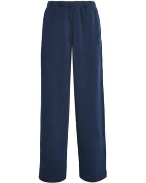 Skims Cotton-Blend Fleece Straight Joggers - Blue
