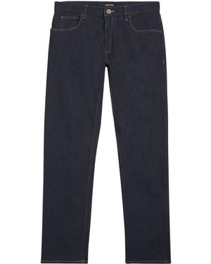 Giorgio Armani Stretch-Cotton Straight Jeans - Blue