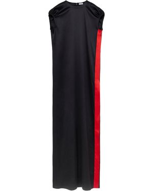 Loewe Silk Colour-Block Maxi Dress - Black
