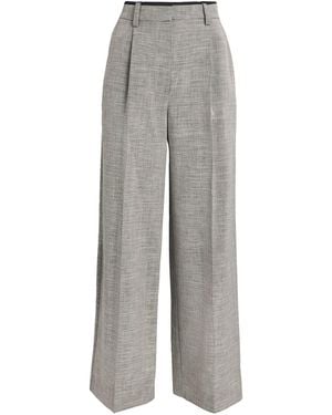 Maje Wide-Leg Tailored Trousers - Grey