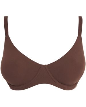 Skims Fits Everybody Unlined Demi Bra - Brown