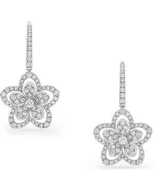 Graff And Diamond Wild Flower Earrings - White