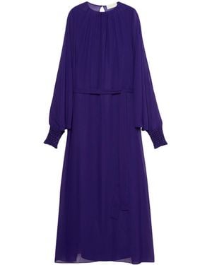 Marina Rinaldi Gauze Maxi Dress And Cardigan - Purple
