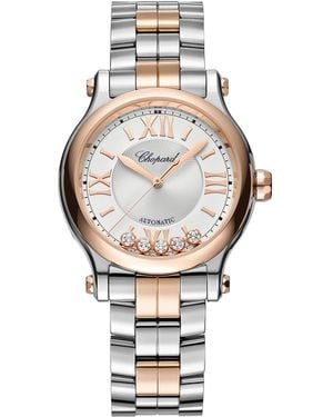 Chopard Stainless Steel And Diamond Happy Sport Automatic Watch - Metallic