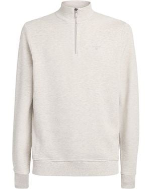 Barbour Cotton Quarter-Zip Sweatshirt - White