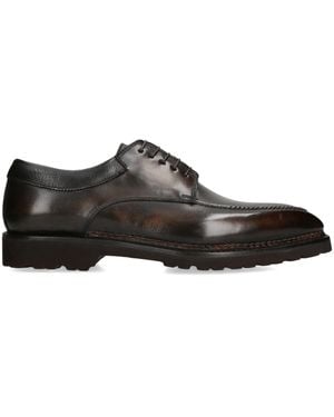 Bontoni Leather Eroico Derby Shoes - Brown