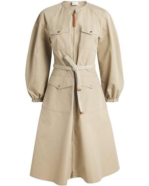 Moncler Poplin Mini Dress - Natural