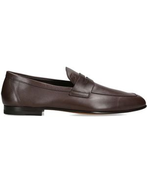 Tod's Leather Mocassino Loafers - Brown