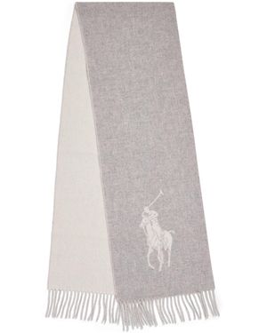 Polo Ralph Lauren Wool Polo Pony Scarf - Grey