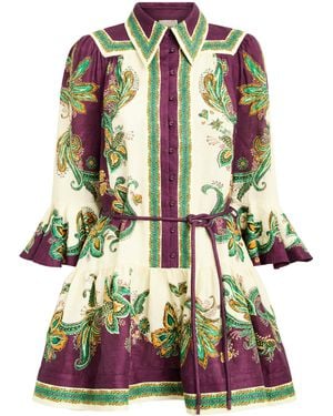 ALÉMAIS Linen Ruthie Mini Dress - Green