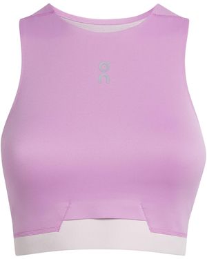 On Shoes Train 2-In-1 Crop Top - Purple