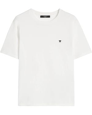 Weekend by Maxmara Cotton Embroidered T-Shirt - White