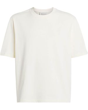 Ami Paris Cotton Embossed Logo T-Shirt - White