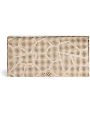 Rodo Mosaic Rectangle Clutch Bag - Natural