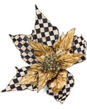 Mackenzie-Childs Courtly Check Poinsettia Tree Decoration - Metallic