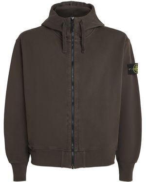 Stone Island Cotton Compass Patch Hoodie - Grey