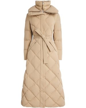 Mackage Quilted Layered Laurella Puffer Coat - Natural
