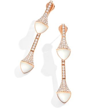 Marli New York Diamond And Agate Cleo Drop Earrings - White
