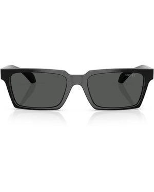 Versace Acetate Rectangular Sunglasses - Black