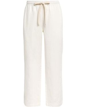Commas Linen Wide-Leg Pants - White